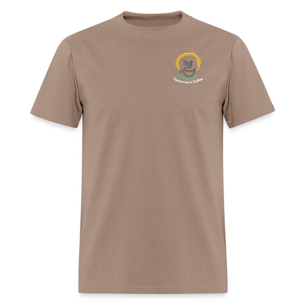Men's T-Shirt | Drink Coffee. Save Birds. - brown savana