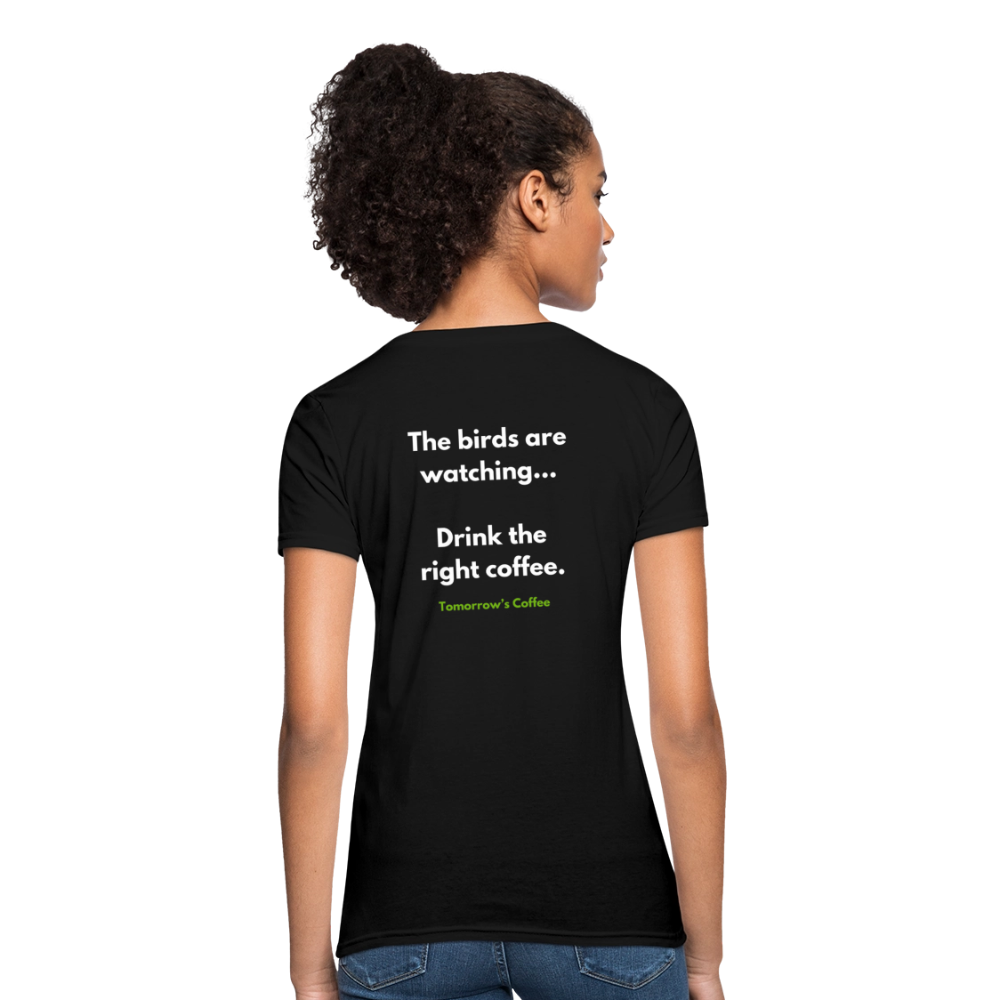 Women's T-Shirt | The Birds are Watching. - black
