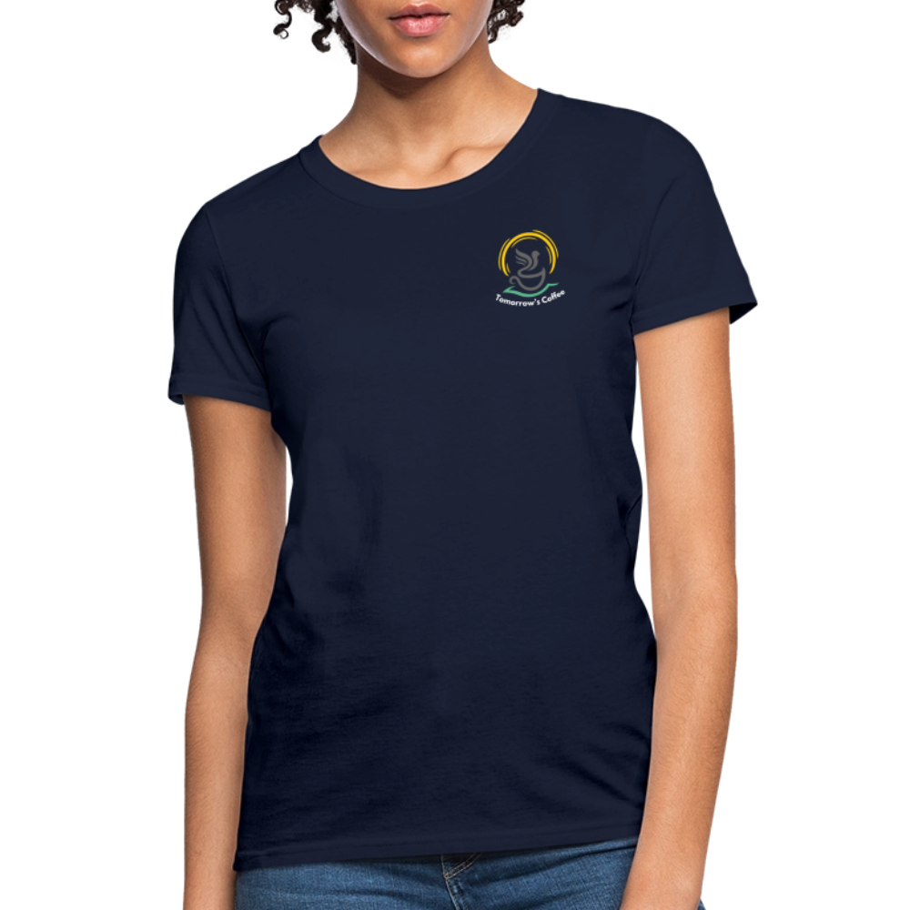 Women's T-Shirt | Drink Coffee. Save Birds. - navy