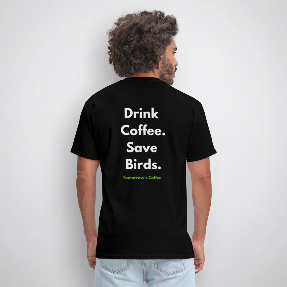 Men's T-Shirt | Drink Coffee. Save Birds. - black