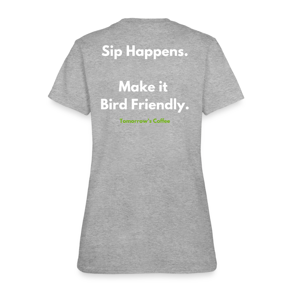 Women's T-Shirt | Sip Happens. - heather gray