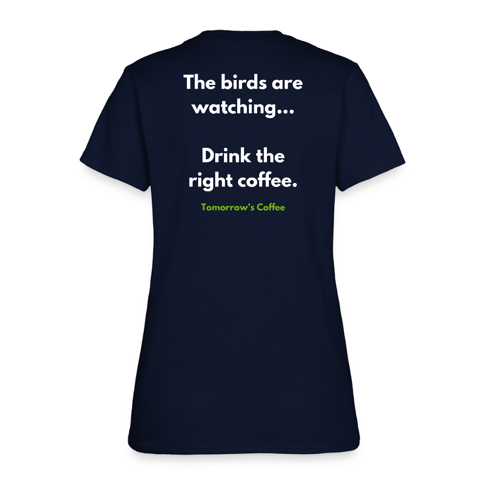 Women's T-Shirt | The Birds are Watching. - navy