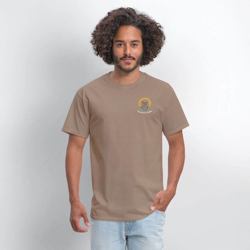 Men's T-Shirt | Drink Coffee. Save Birds. - brown savana