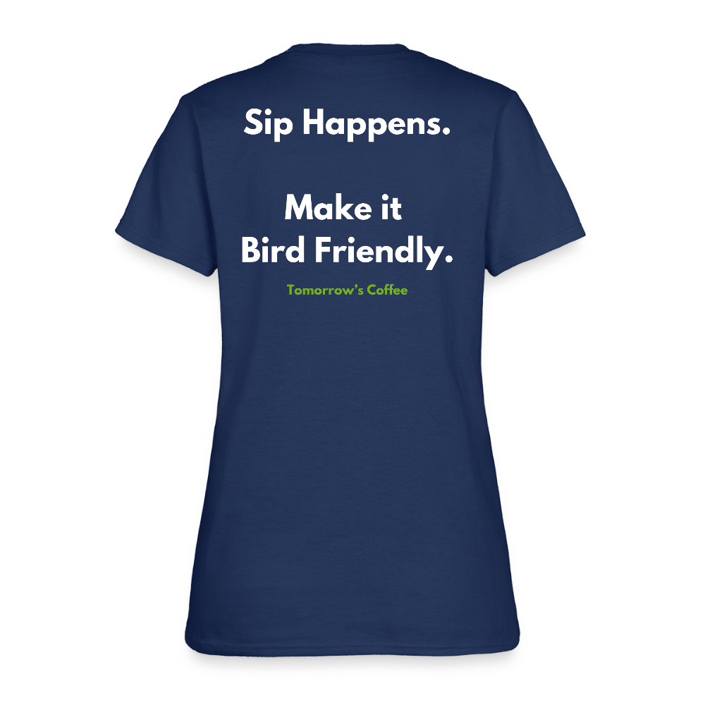 Women's T-Shirt | Sip Happens. - blue dusk