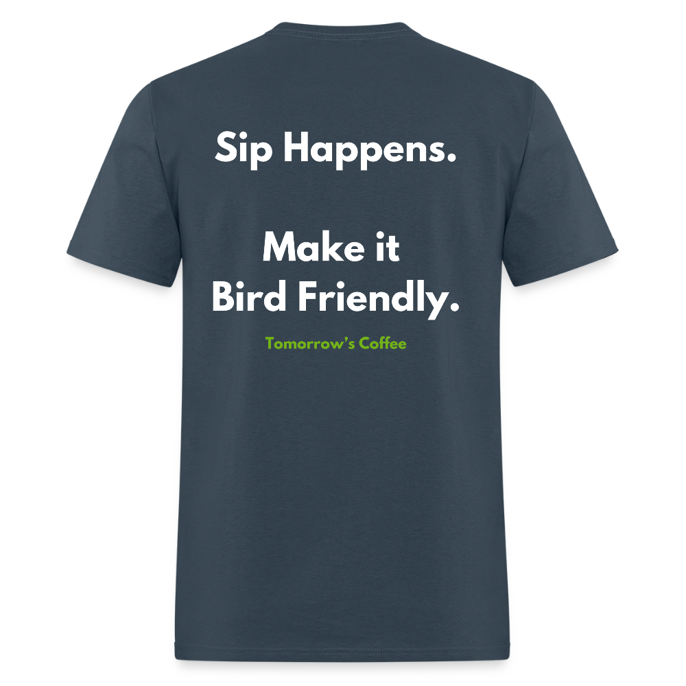 Men's T-Shirt | Sip Happens. - blue dusk