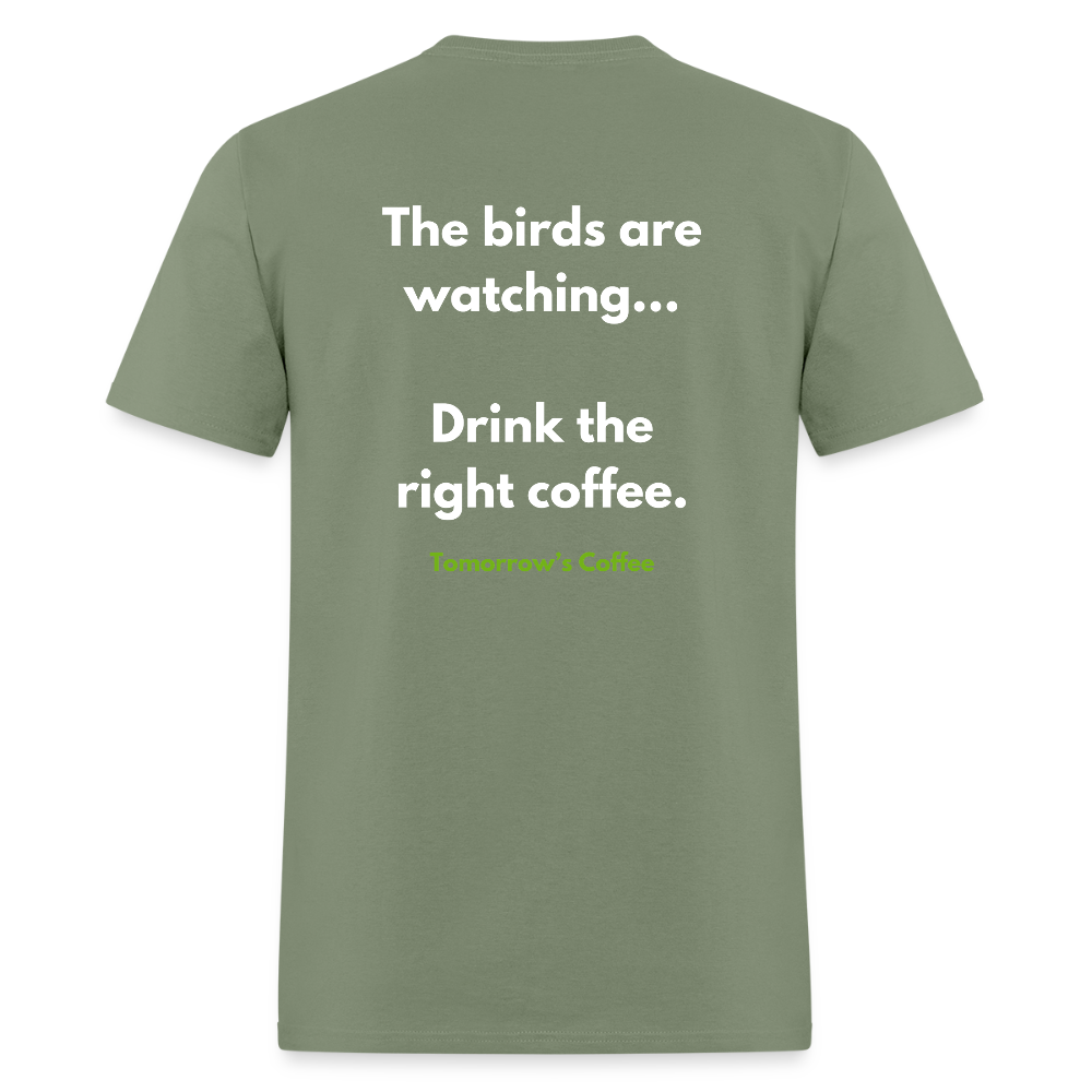 Men's T-Shirt | The Birds are Watching. - military green