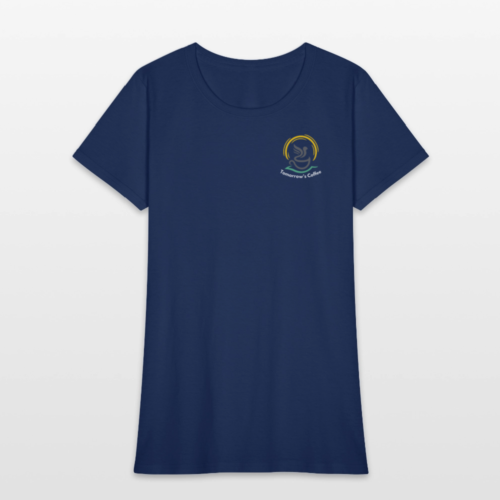 Women's T-Shirt | I Drink the Best Coffee FOR the World -  blue dusk