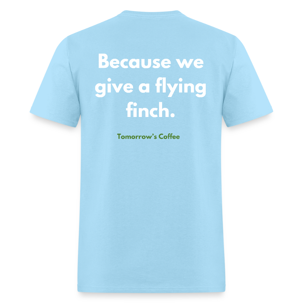 Men's Shirt - We give a flying finch. - powder blue