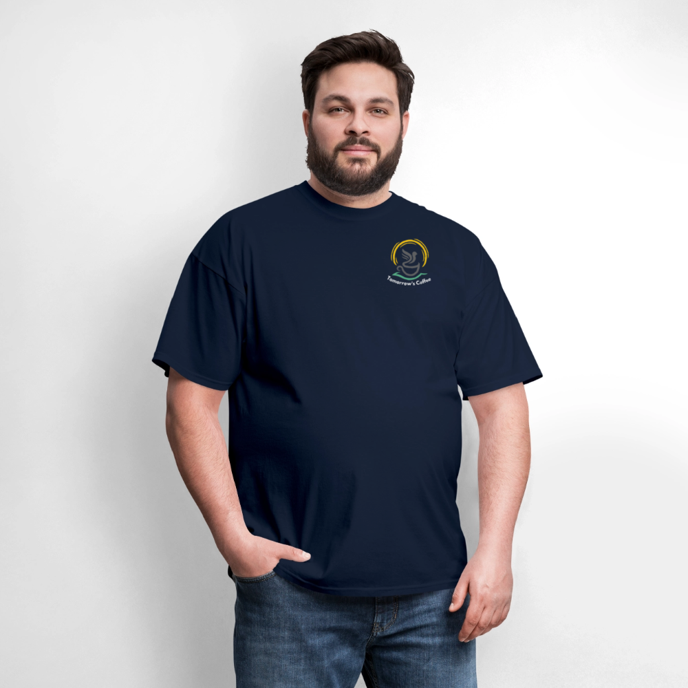 Men's T-Shirt | The Birds & The Beans Talk. - navy