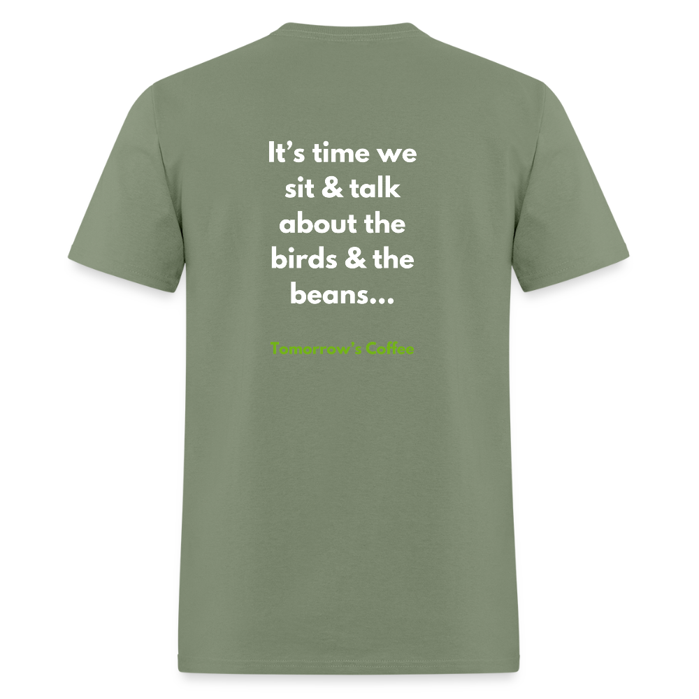 Men's T-Shirt | The Birds & The Beans Talk. - military green