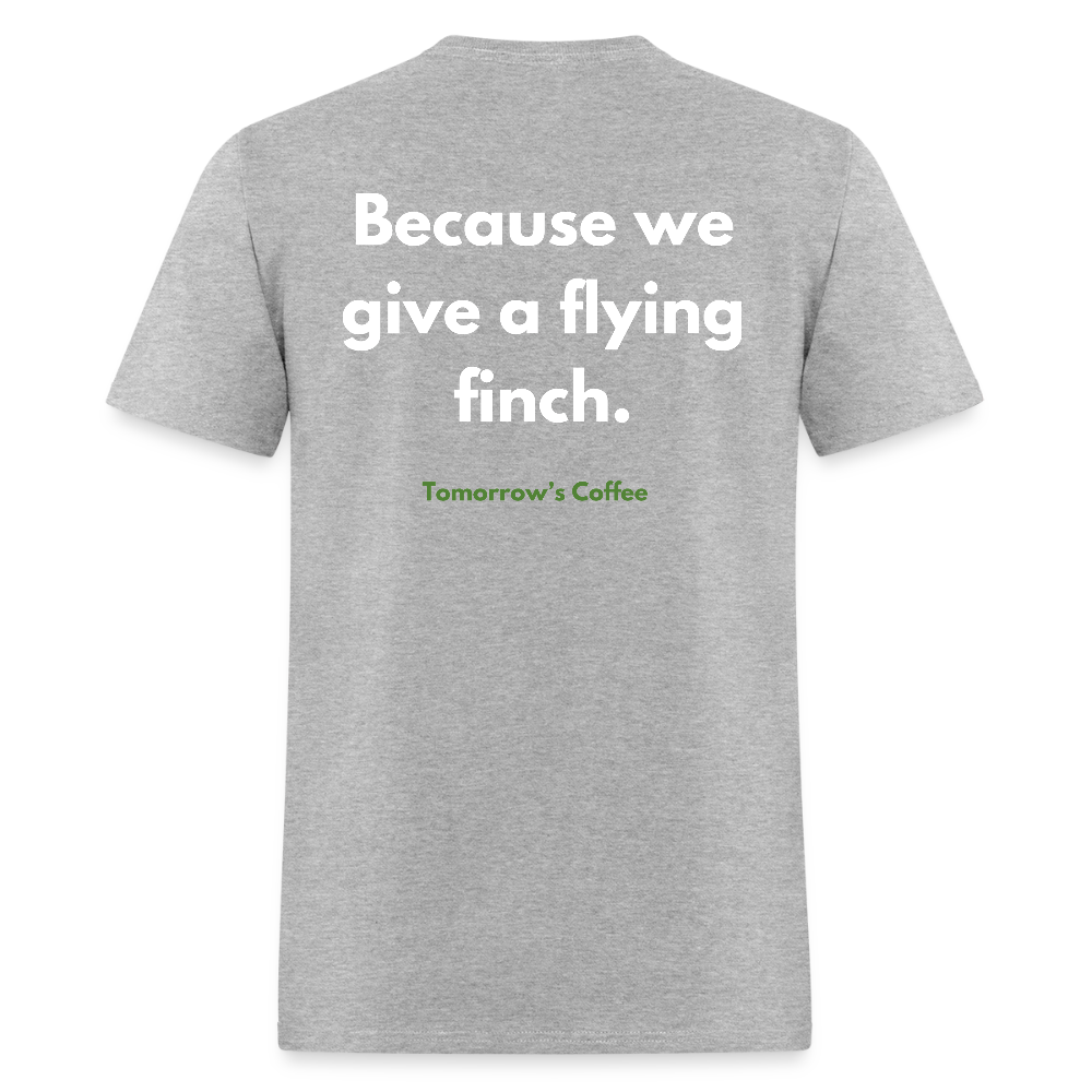Men's Shirt - We give a flying finch. - heather gray