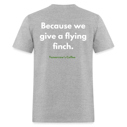 Men's Shirt - We give a flying finch. - heather gray