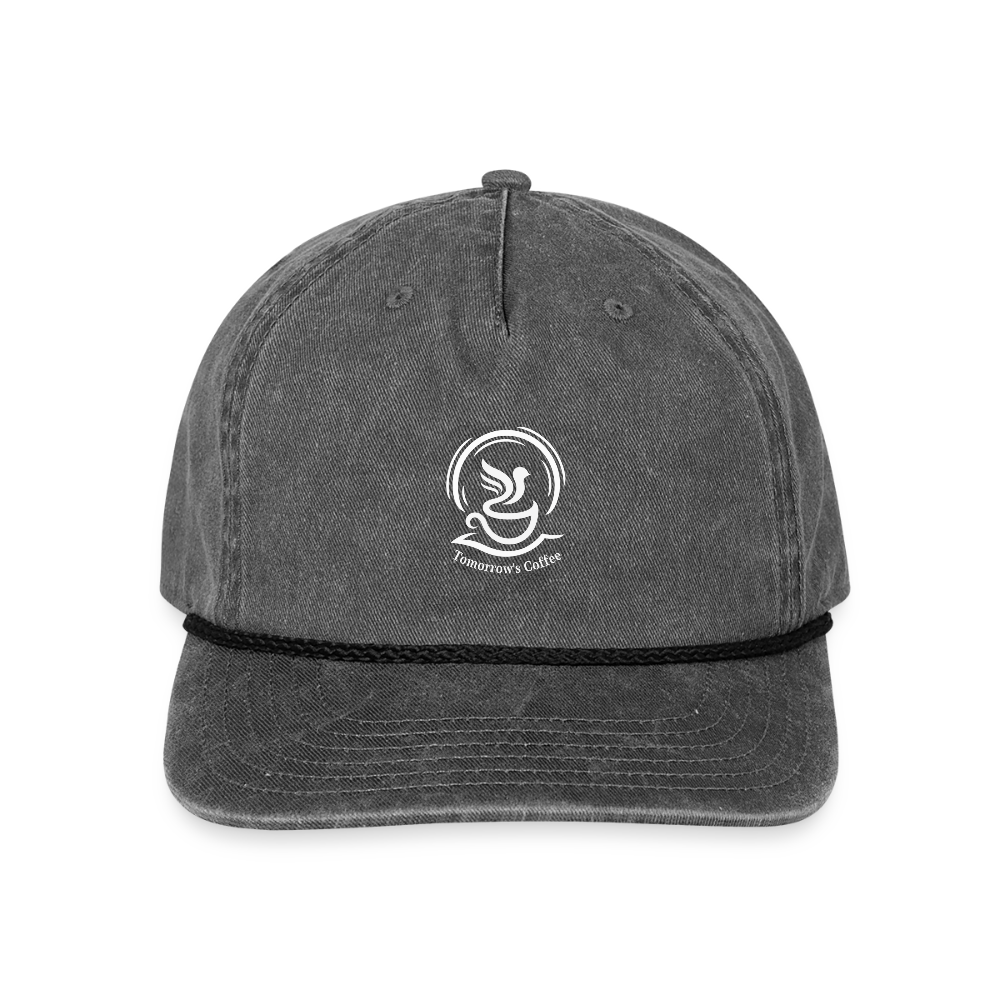 Tomorrow's Coffee Vintage Ball Cap - washed black
