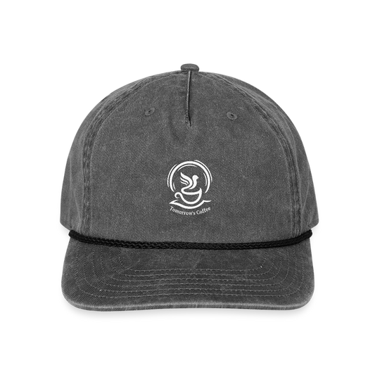 Tomorrow's Coffee Vintage Ball Cap - washed black