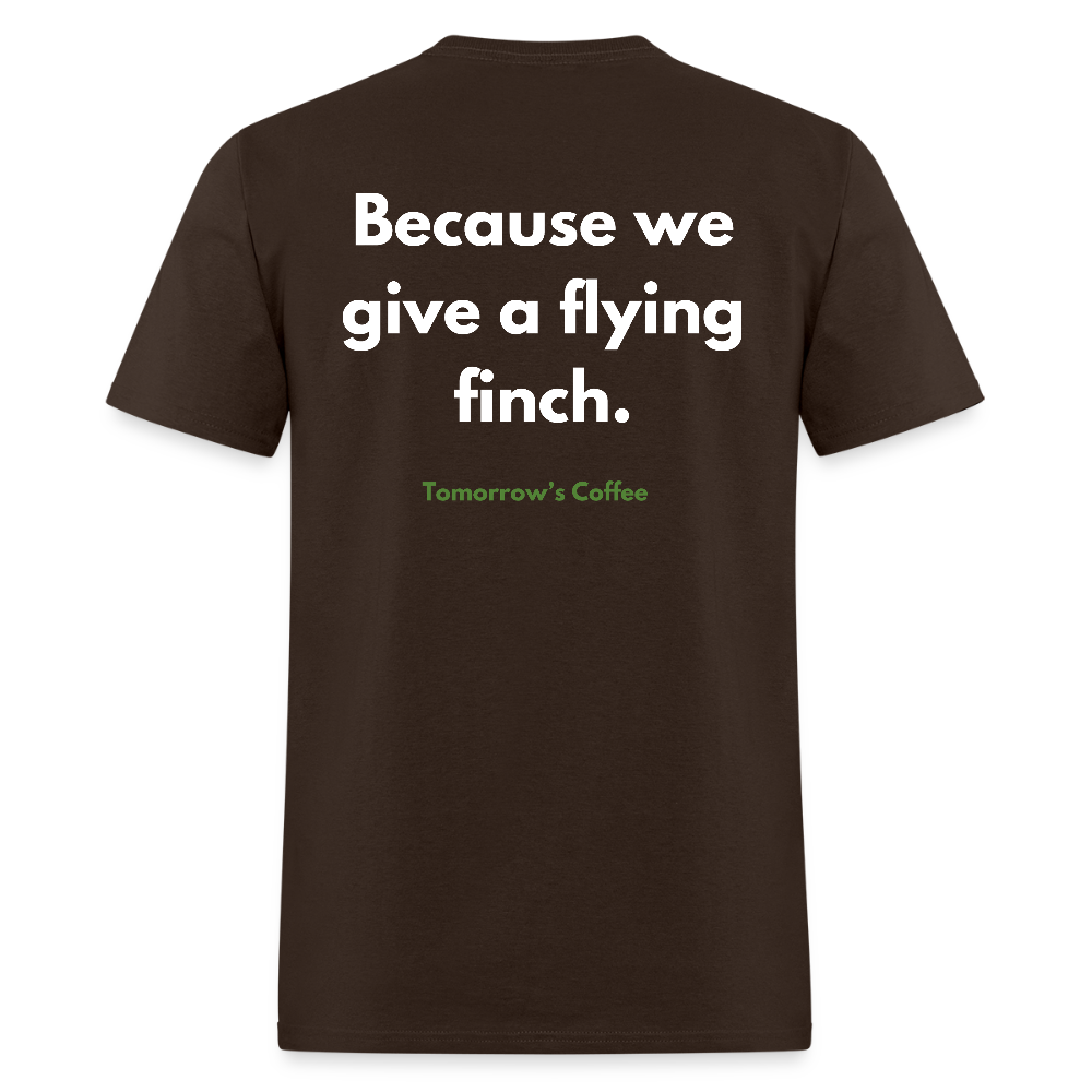 Men's Shirt - We give a flying finch. - brown