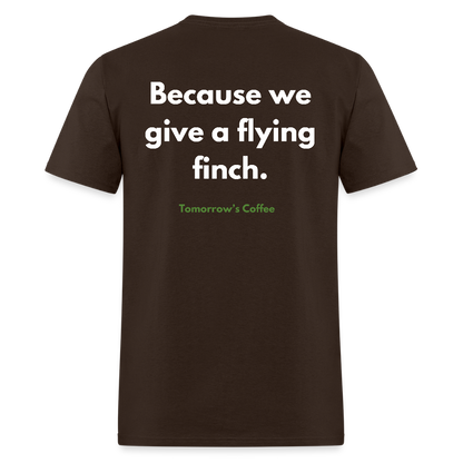 Men's Shirt - We give a flying finch. - brown
