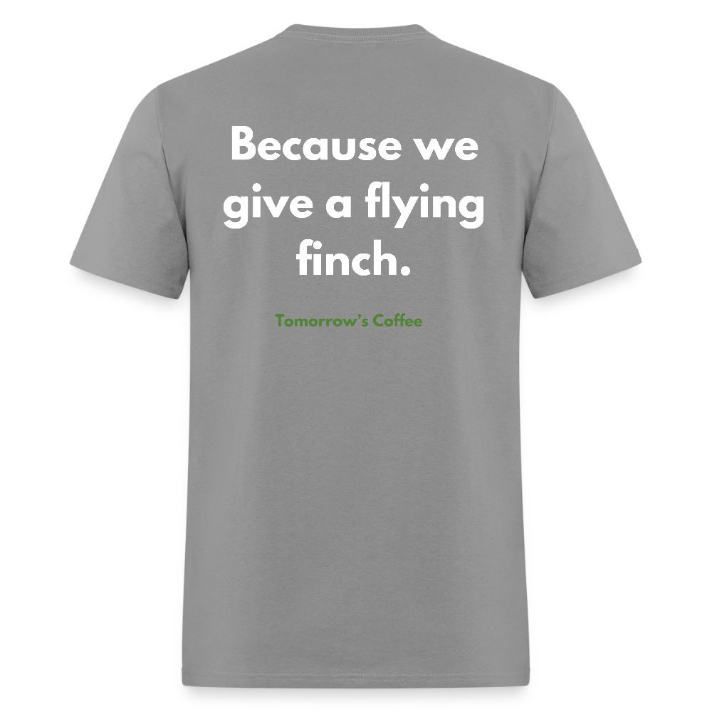 Men's Shirt - We give a flying finch. - gravel 