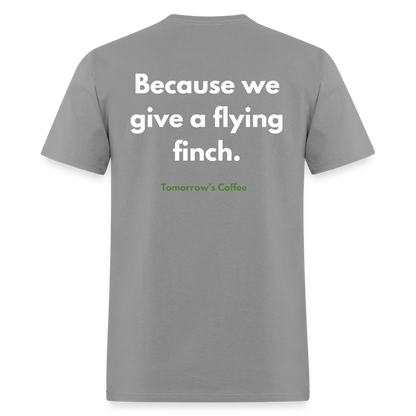 Men's Shirt - We give a flying finch. - gravel 