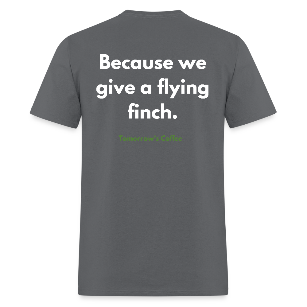 Men's Shirt - We give a flying finch. - charcoal