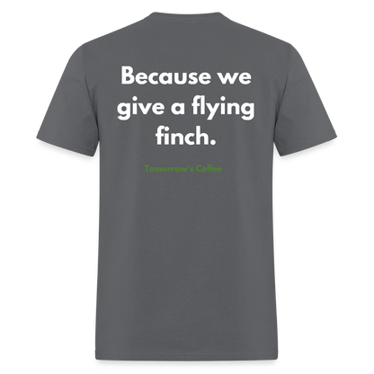 Men's Shirt - We give a flying finch. - charcoal