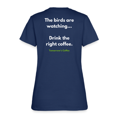 Women's T-Shirt | The Birds are Watching. -  blue dusk