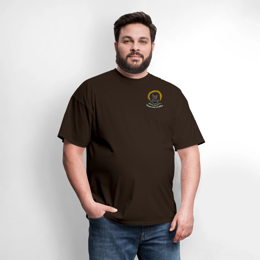 Men's T-Shirt | The Birds & The Beans Talk. - brown