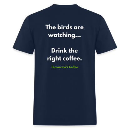 Men's T-Shirt | The Birds are Watching. - navy
