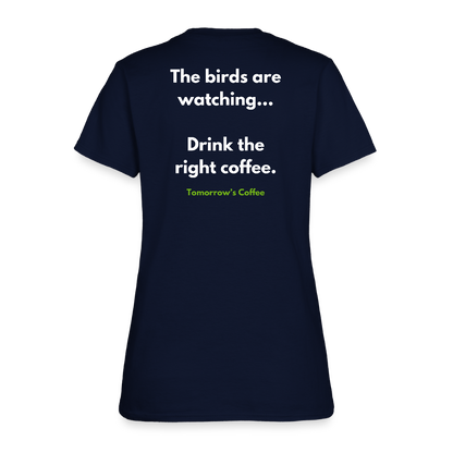 Women's T-Shirt | The Birds are Watching. - navy