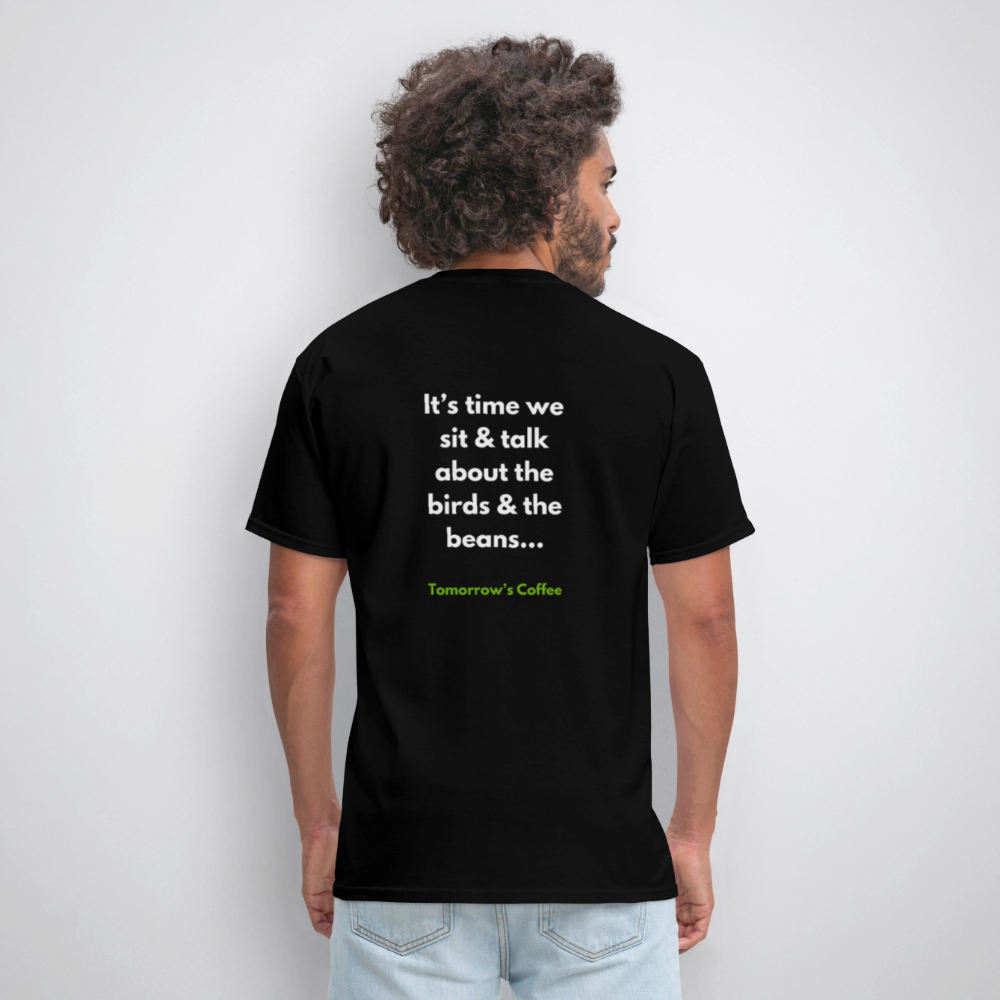 Men's T-Shirt | The Birds & The Beans Talk. - black