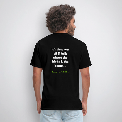 Men's T-Shirt | The Birds & The Beans Talk. - black