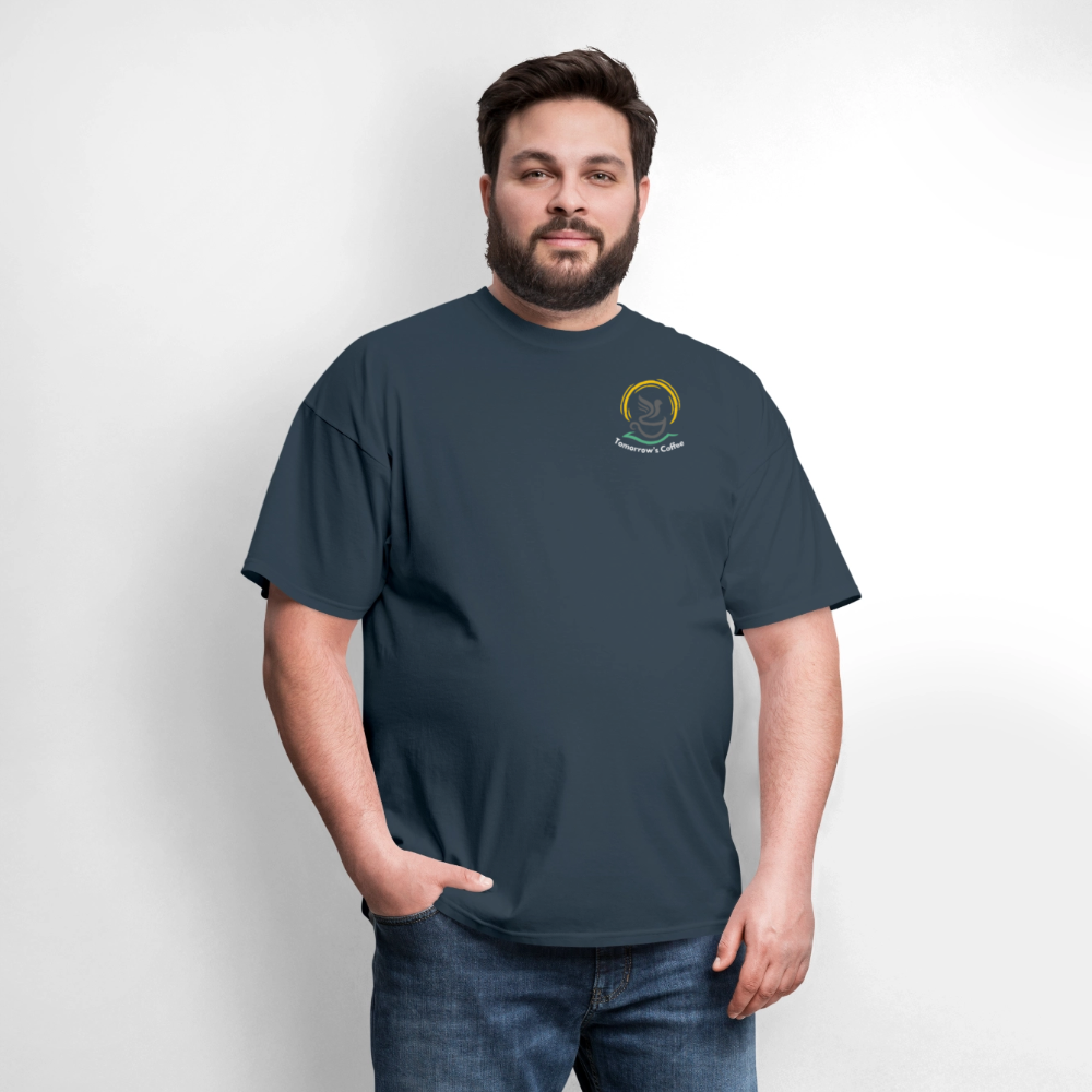 Men's T-Shirt | The Birds & The Beans Talk. -  blue dusk