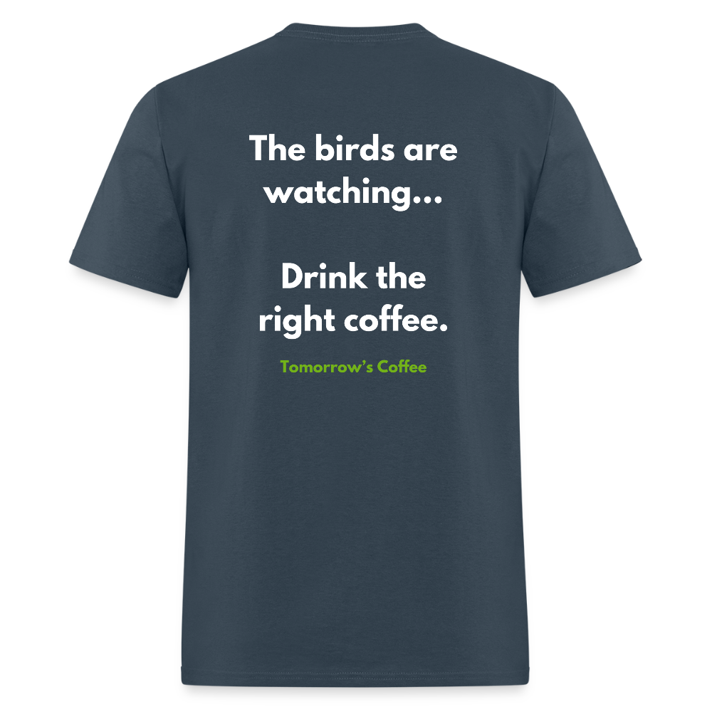 Men's T-Shirt | The Birds are Watching. -  blue dusk