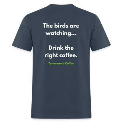 Men's T-Shirt | The Birds are Watching. -  blue dusk