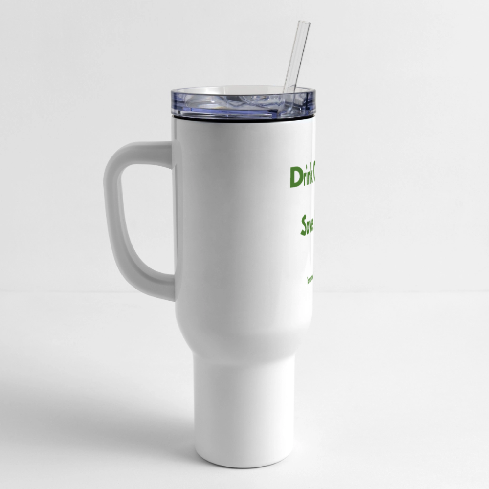 Tomorrow's Coffee Travel Mug - white