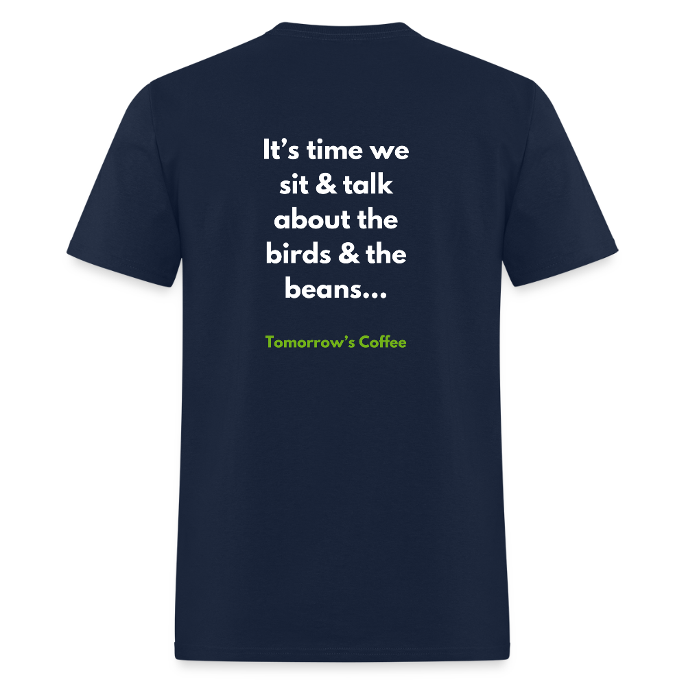 Men's T-Shirt | The Birds & The Beans Talk. - navy