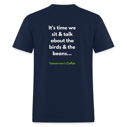 Men's T-Shirt | The Birds & The Beans Talk. - navy