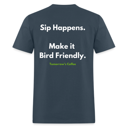 Men's T-Shirt | Sip Happens. -  blue dusk