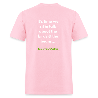 Men's T-Shirt | The Birds & The Beans Talk. - pink