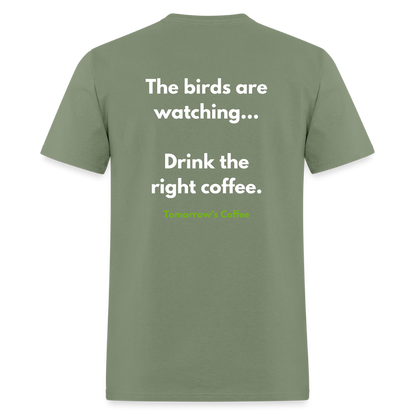 Men's T-Shirt | The Birds are Watching. - military green