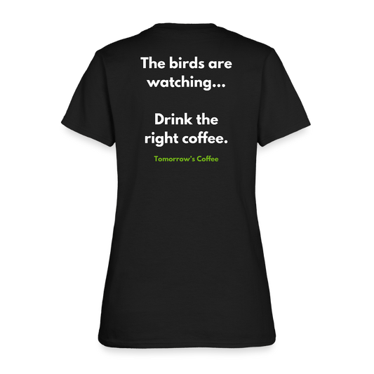 Women's T-Shirt | The Birds are Watching. - black